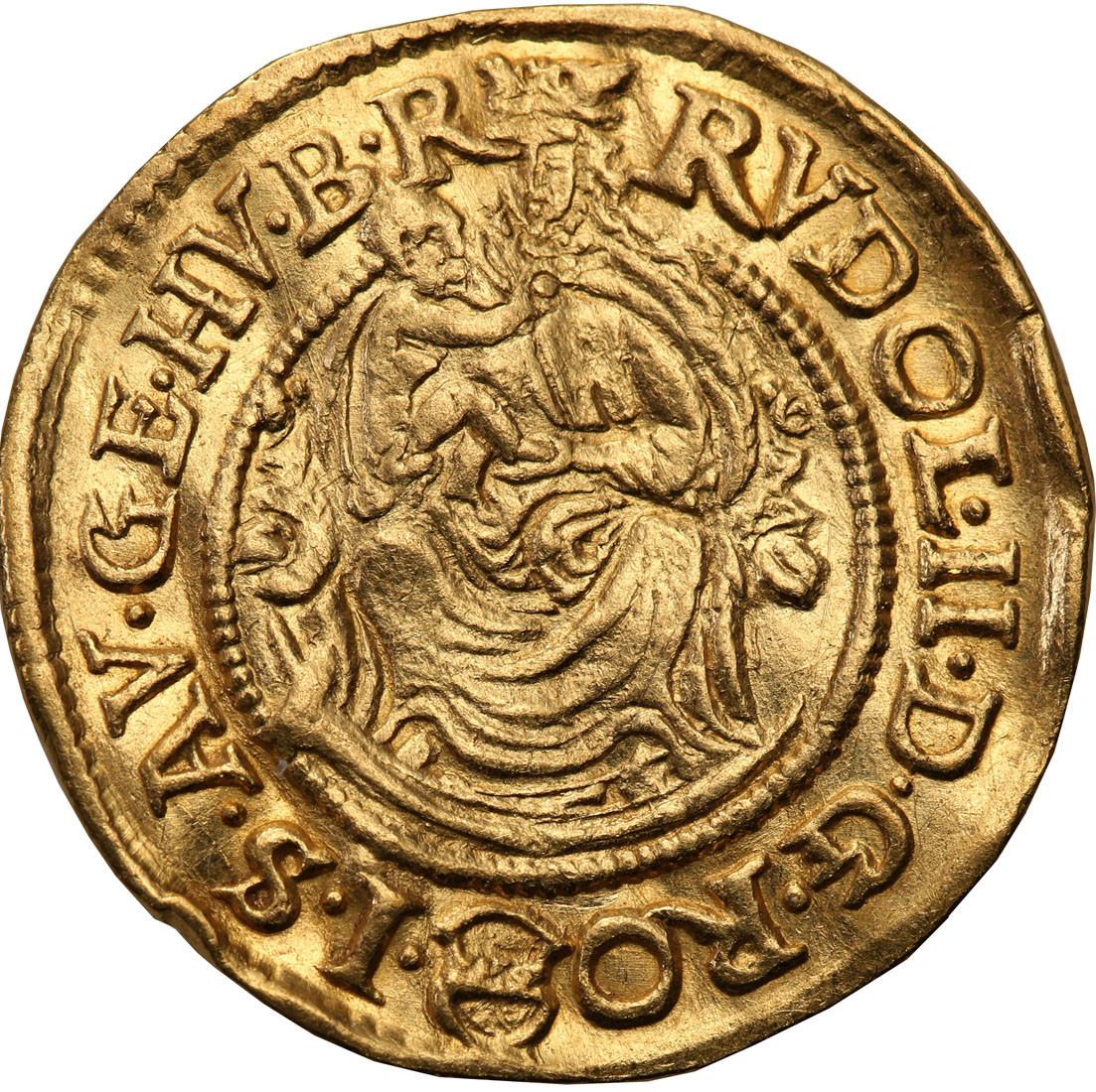 Węgry. Rudolf II. Dukat 1594 KB Kremnica